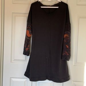 Reborn black and paisley sweater dress